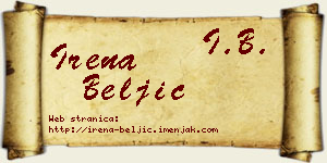 Irena Beljić vizit kartica